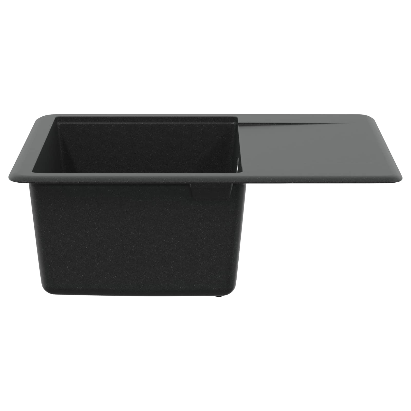 Lavello VidaXL nero 560 x 460 mm 80% quarzo e 20% resina