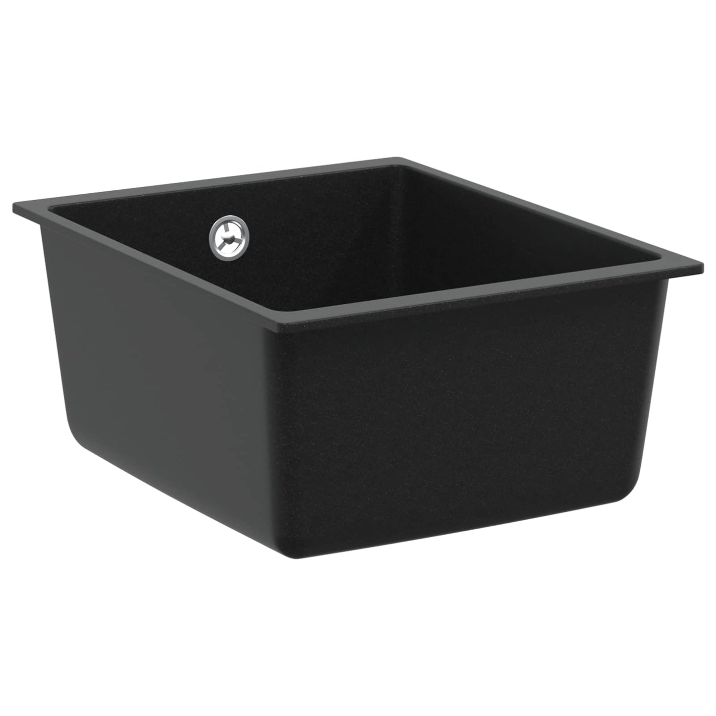 Fregadero VidaXL negro 370 x 460 mm 80% cuarzo y 20% resina