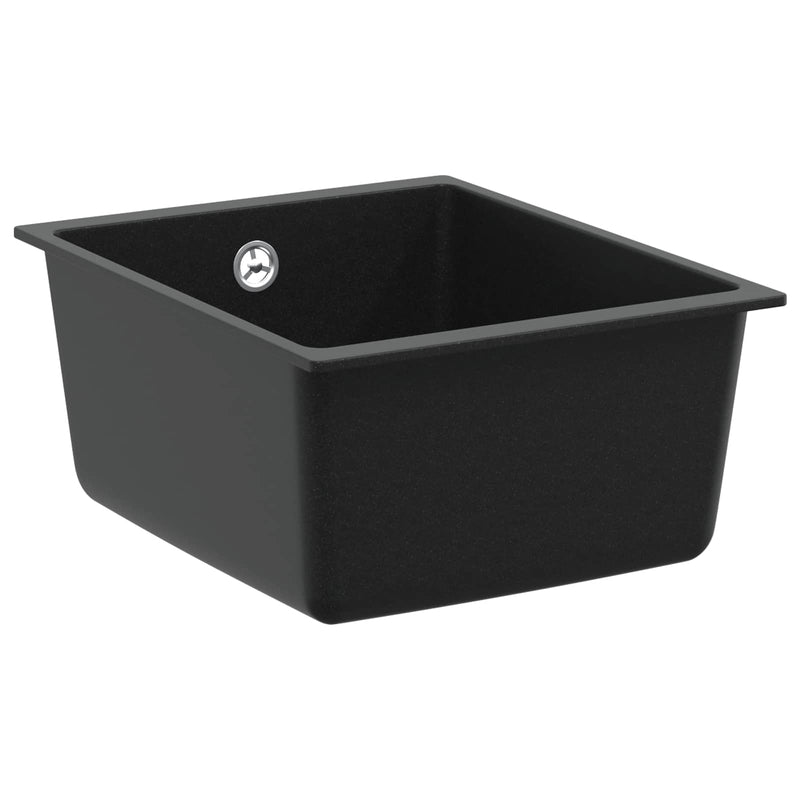 Lavello VidaXL nero 370 x 460 mm 80% quarzo e 20% resina