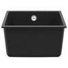 Lavello VidaXL nero 370 x 460 mm 80% quarzo e 20% resina