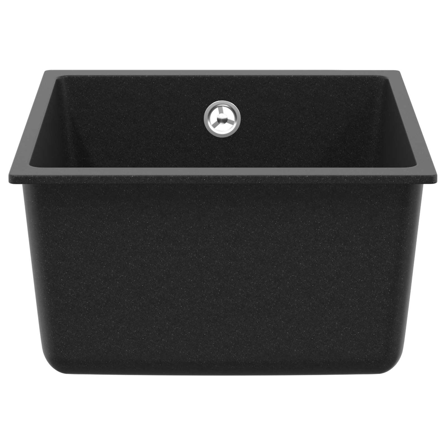 Fregadero VidaXL negro 370 x 460 mm 80% cuarzo y 20% resina