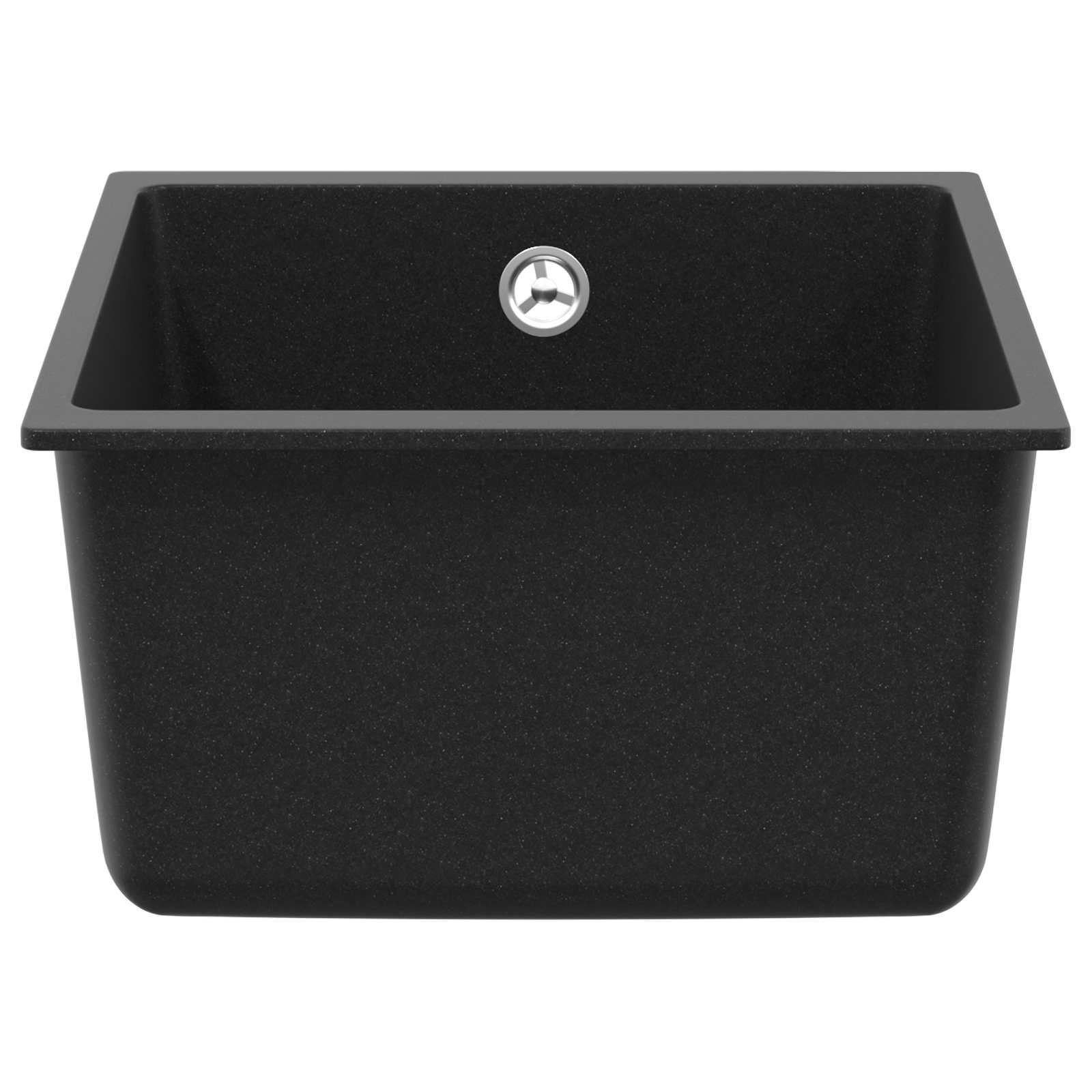 Lavello VidaXL nero 370 x 460 mm 80% quarzo e 20% resina