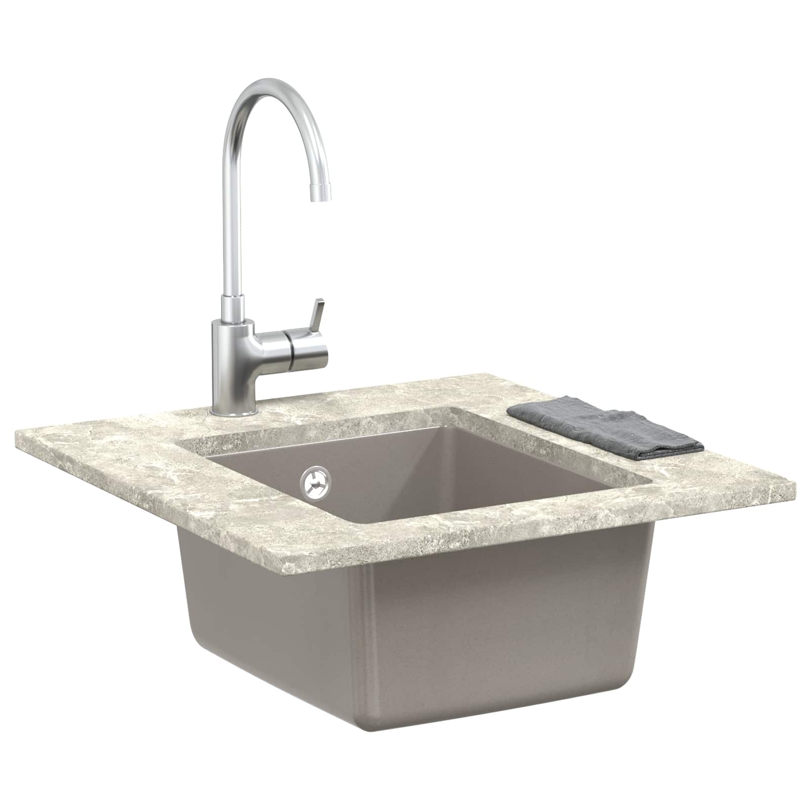 Lavello Vidaxx grigio 370 x 460 mm 80% quarzo e 20% resina