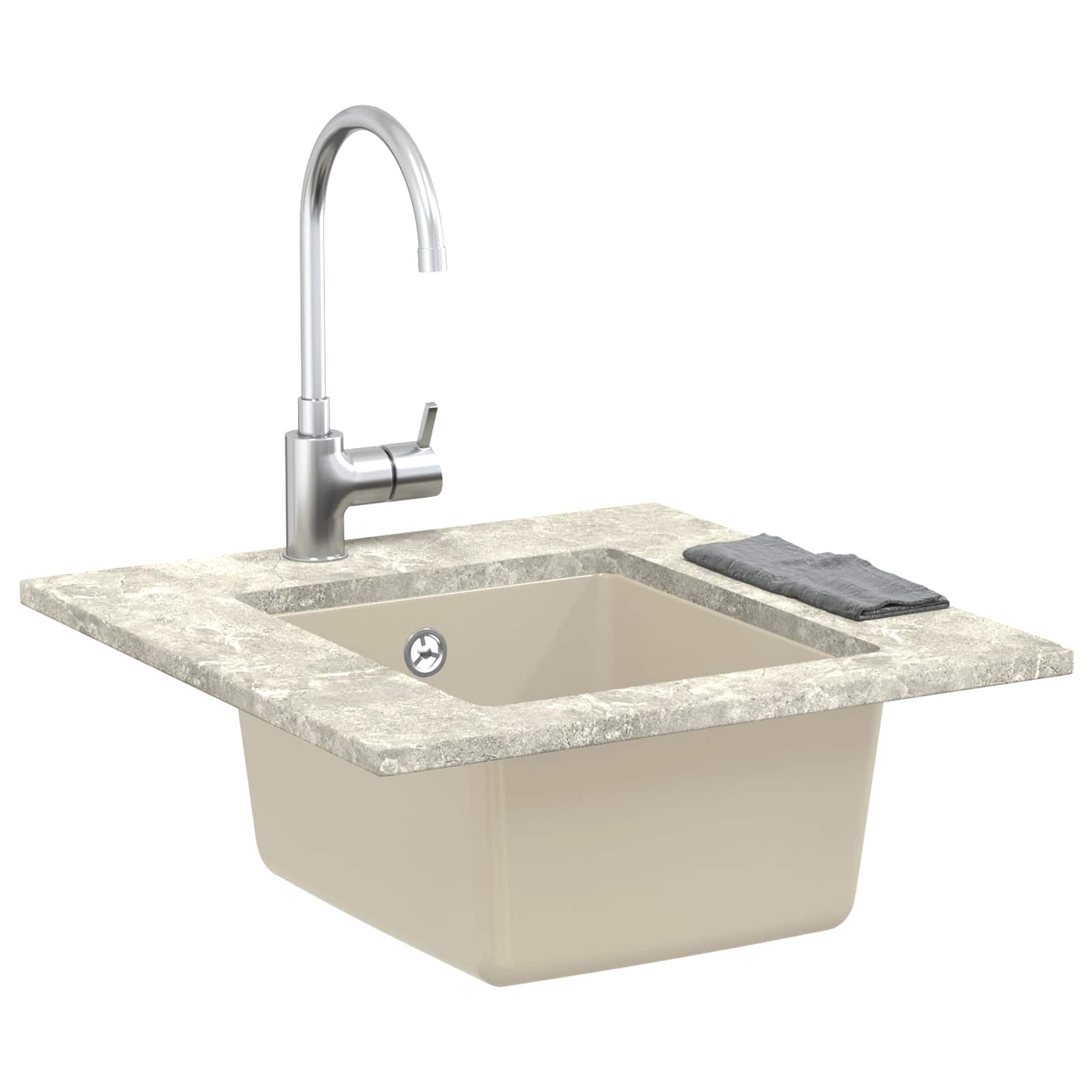 Lavabo Vidaxx beige 370 x 460 mm 80% quarzo e 20% resina