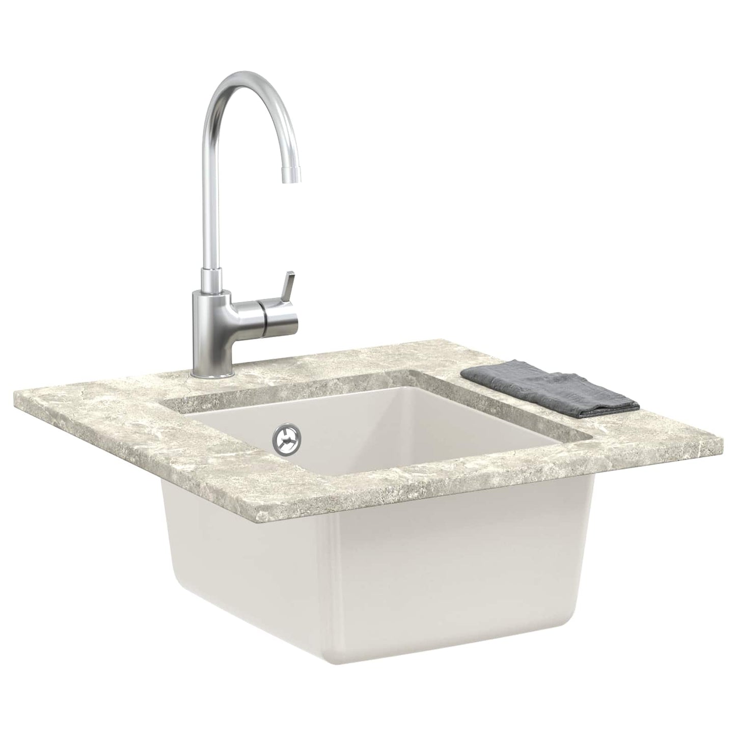 Fregadero vidaxx blanco 370 x 460 mm 80% cuarzo y 20% resina