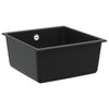 Lavello VidaXL nero 430 x 460 mm 80% quarzo e 20% resina
