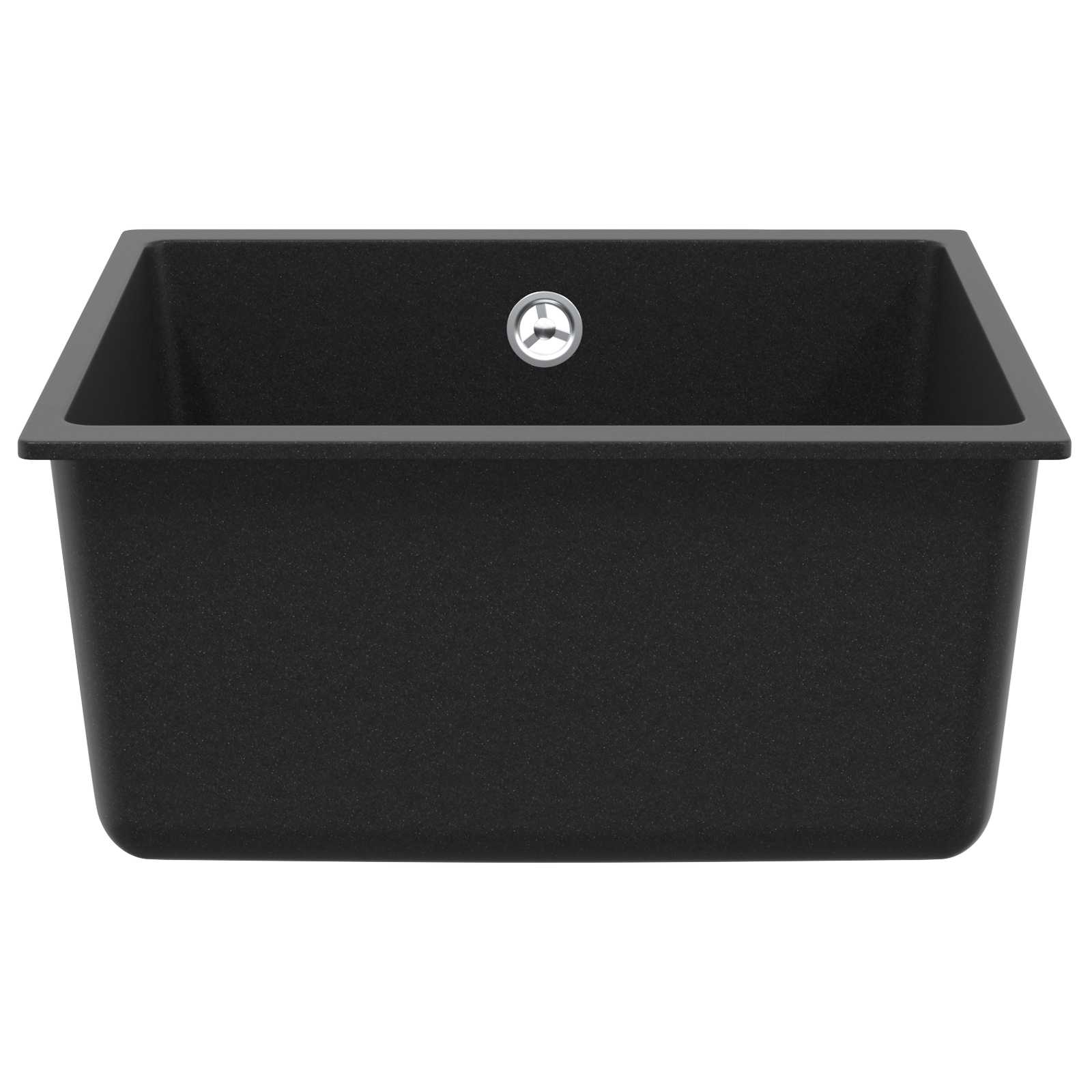 Lavello VidaXL nero 430 x 460 mm 80% quarzo e 20% resina