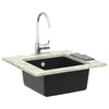 Lavello VidaXL nero 430 x 460 mm 80% quarzo e 20% resina