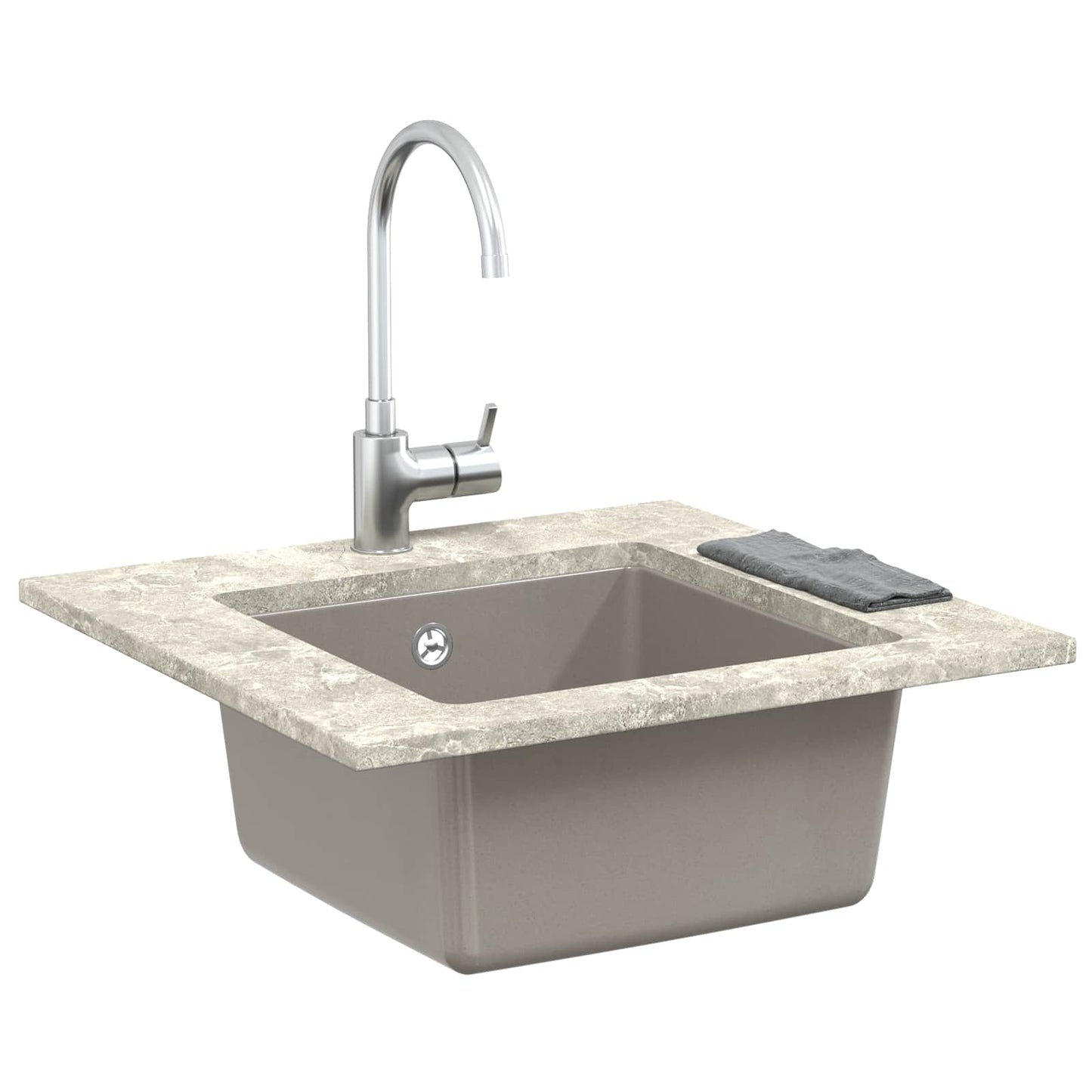 Fregadero vidaxx gris 430 x 460 mm 80% cuarzo y 20% resina