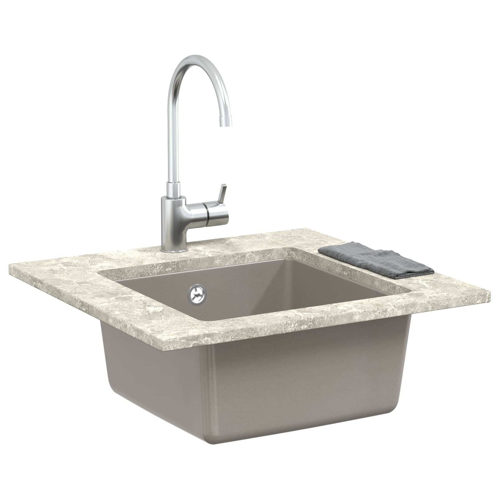Lavello Vidaxx grigio 430 x 460 mm 80% quarzo e 20% resina