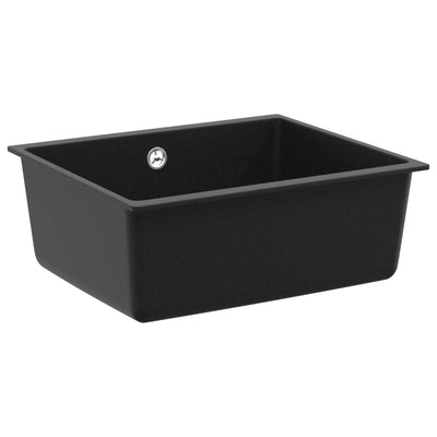 Vidaxl wasbak zwart 530 x 460 mm 80% kwarts en 20% hars