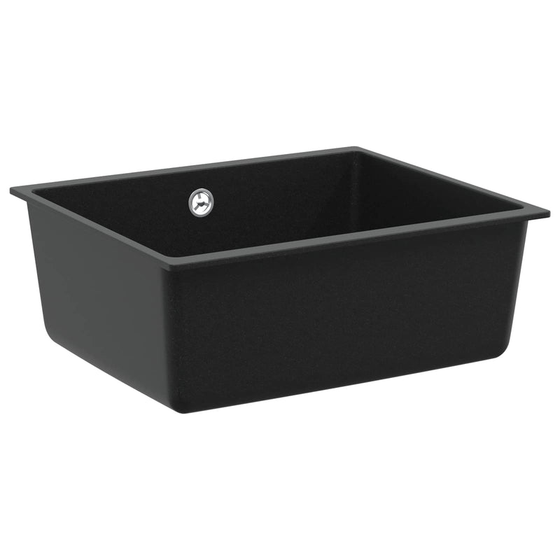 Lavello VidaXL nero 530 x 460 mm 80% quarzo e 20% resina