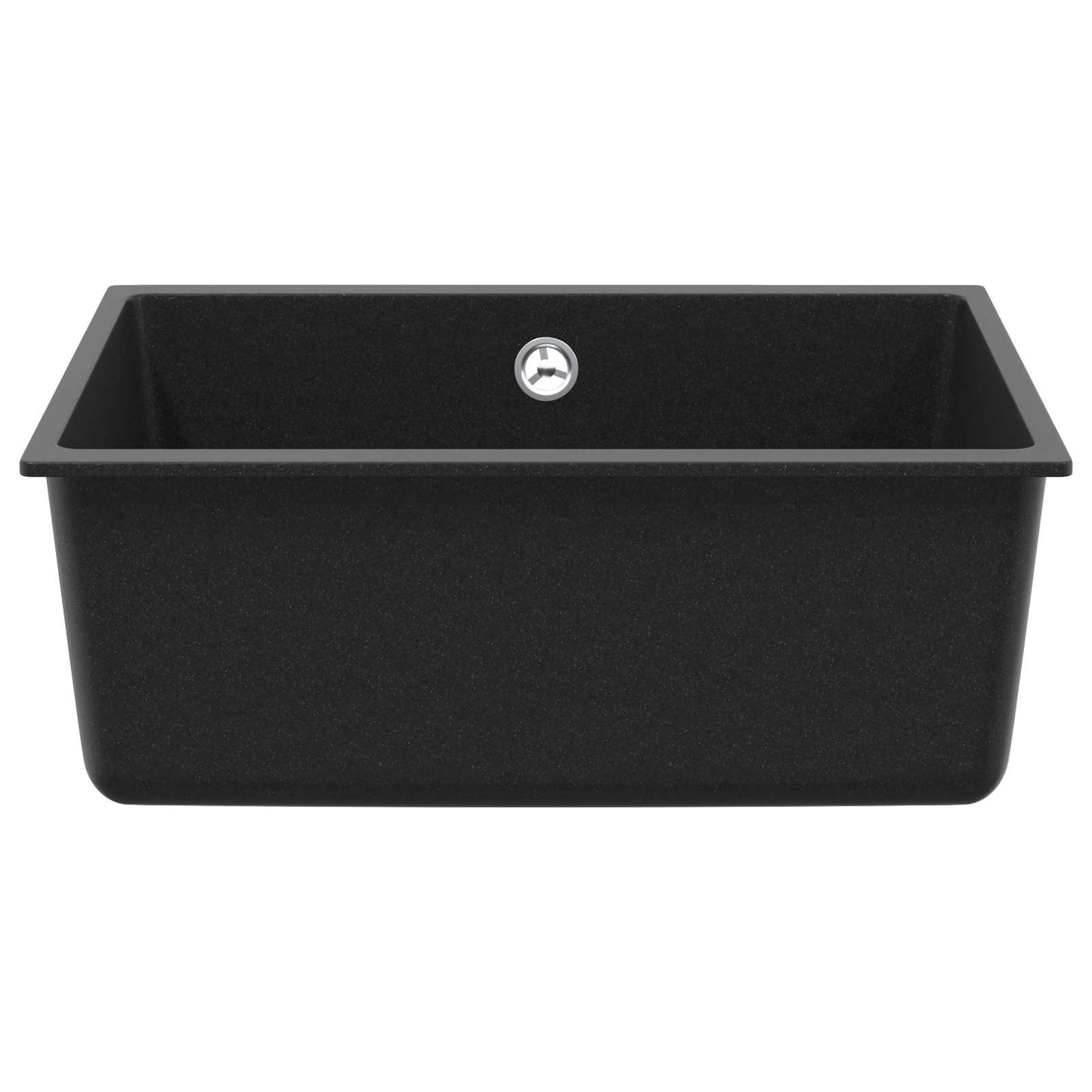 Fregadero VidaXL negro 530 x 460 mm 80% cuarzo y 20% resina