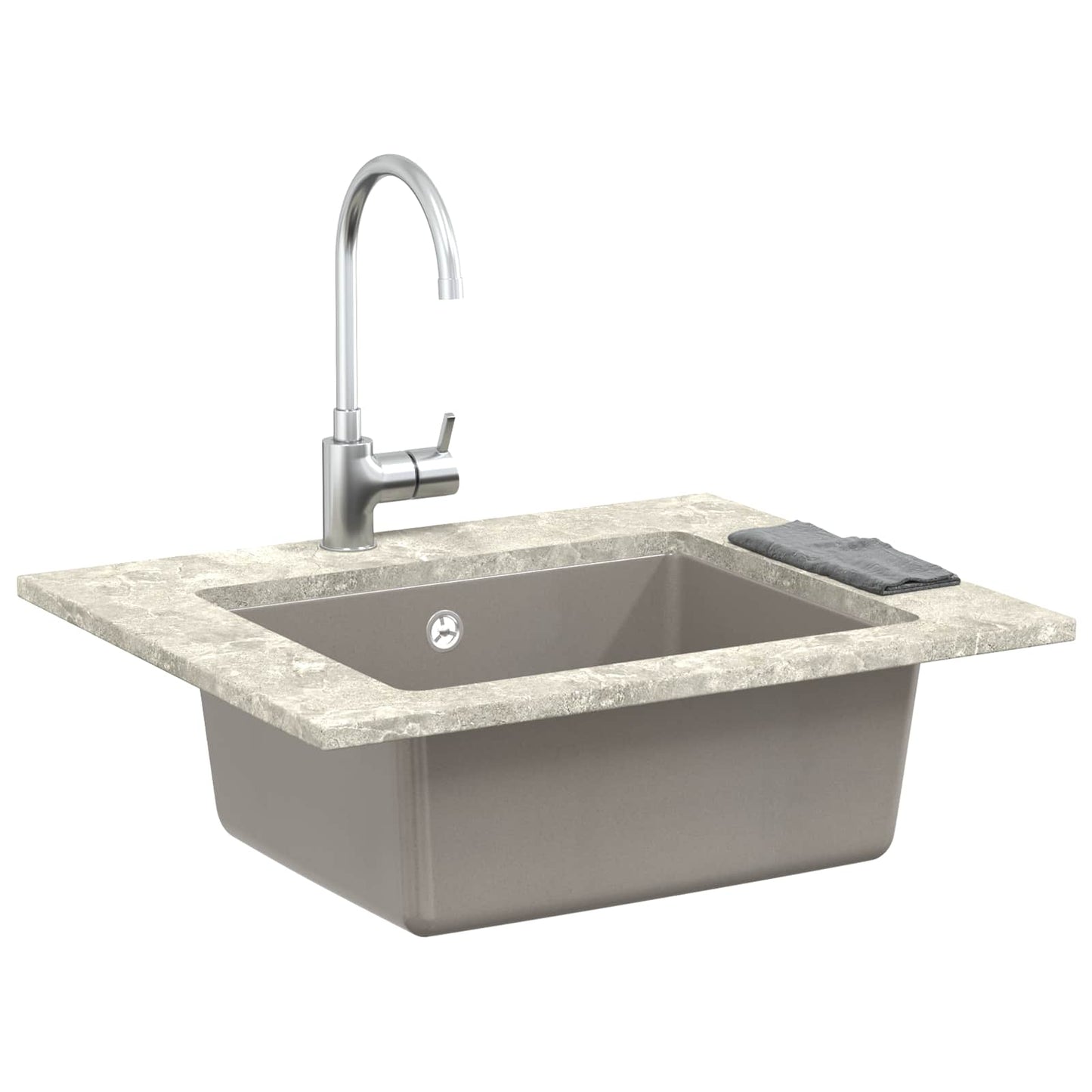 Fregadero vidaxx gris 530 x 460 mm 80% cuarzo y 20% resina