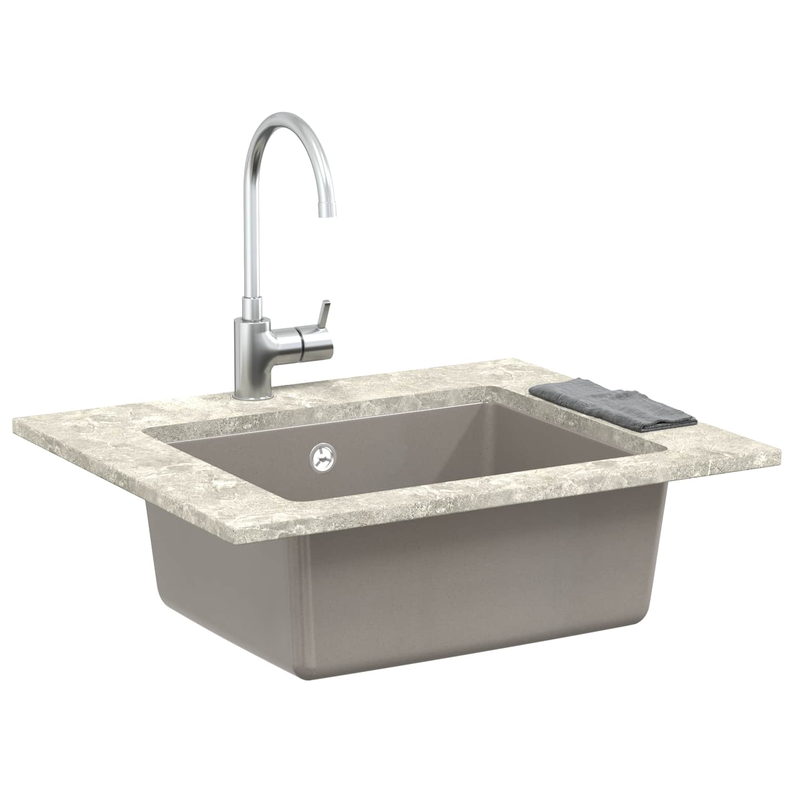 Lavello Vidaxx grigio 530 x 460 mm 80% quarzo e 20% resina
