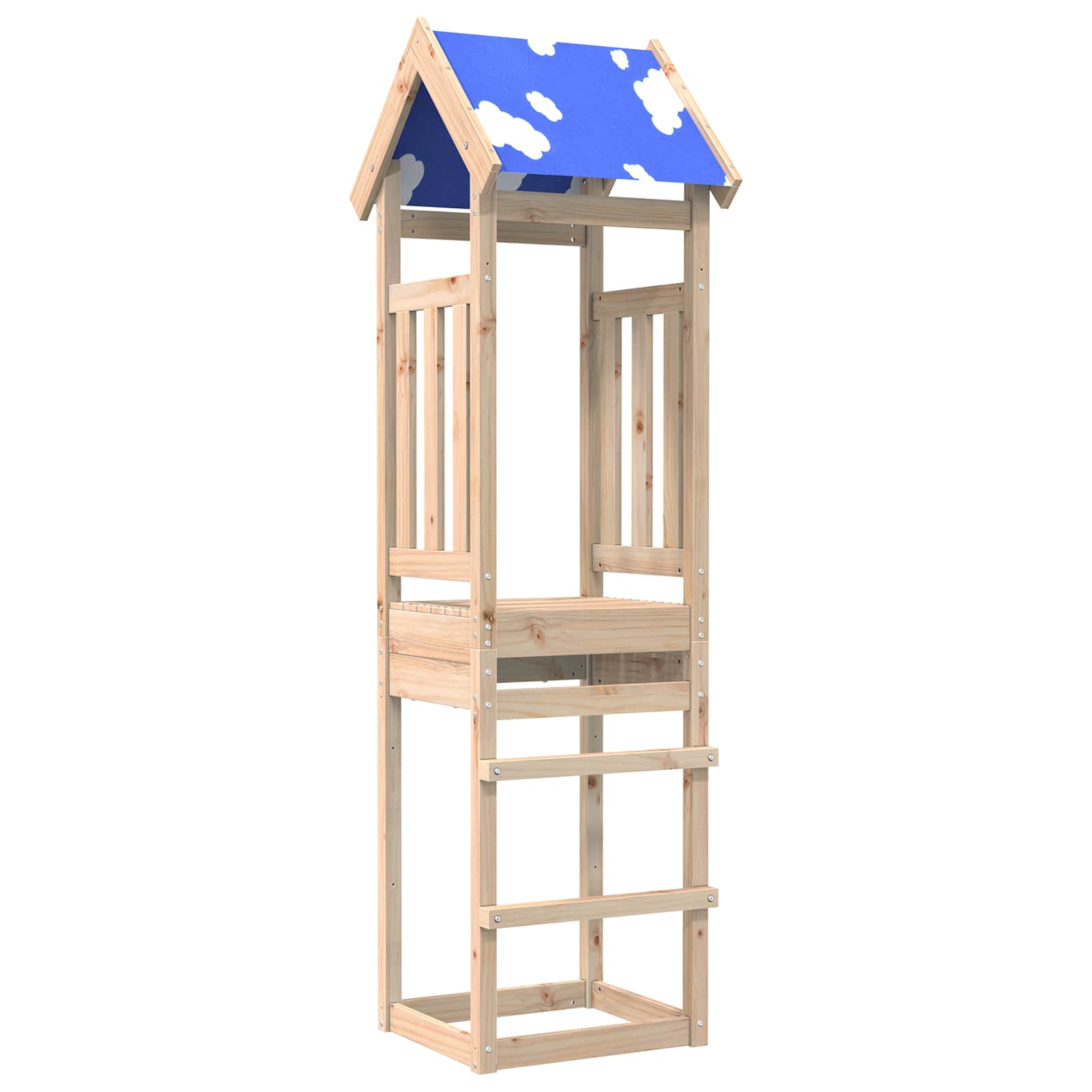 Vidaxl speeltoren bruin 52,5 x 46,5 x 208 cm massief grenenhout