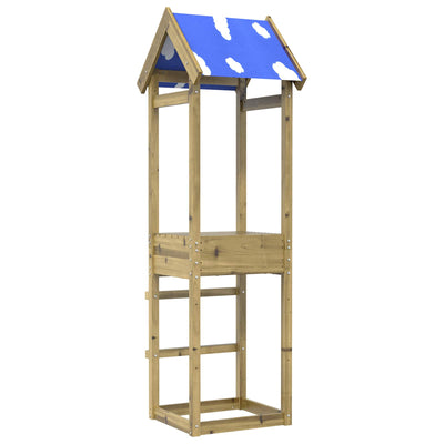 Torre da gioco Vidaxl in legno massiccio impregnato marrone