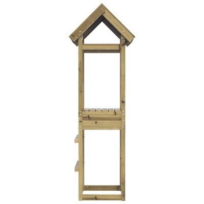 Torre da gioco Vidaxl in legno massiccio impregnato marrone
