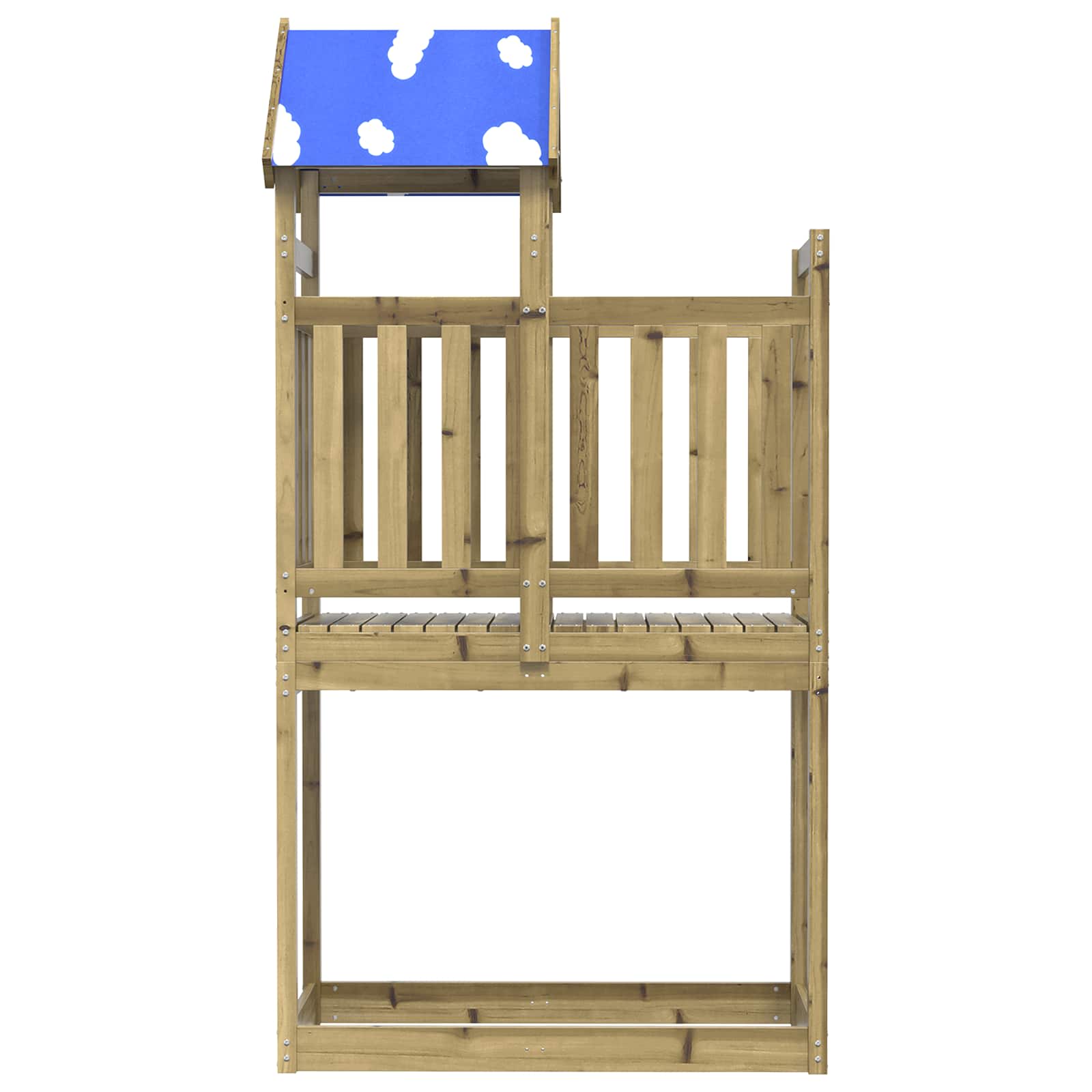 Torre da gioco Vidaxl in legno massiccio impregnato marrone