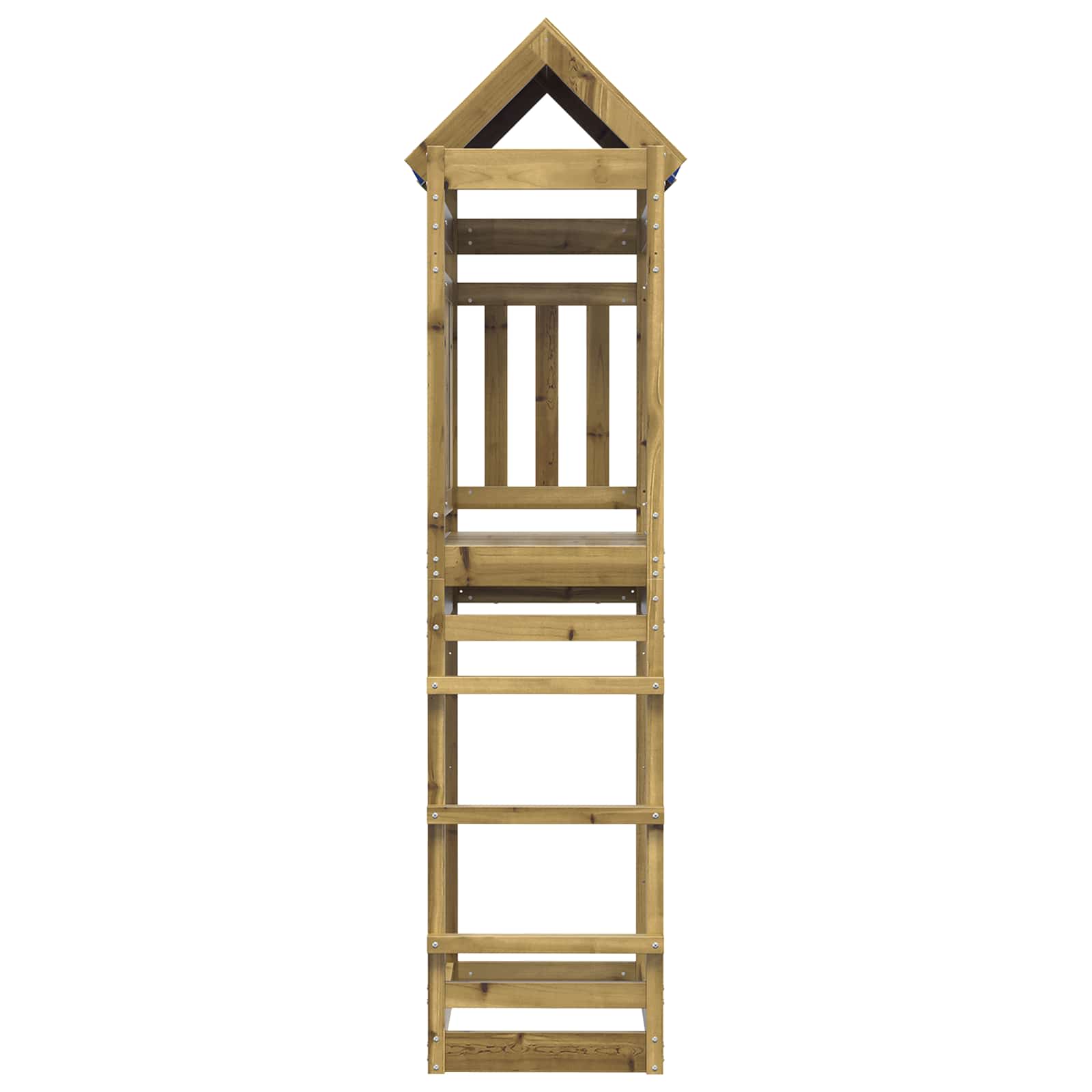 Torre da gioco Vidaxl marrone 85 x 52,5 x 239 cm in legno massiccio impregnato