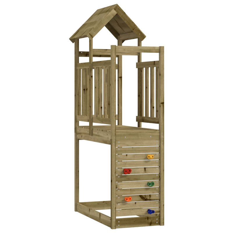 Torre da gioco Vidaxl marrone 53 x 110,5 x 214 cm in legno massiccio impregnato