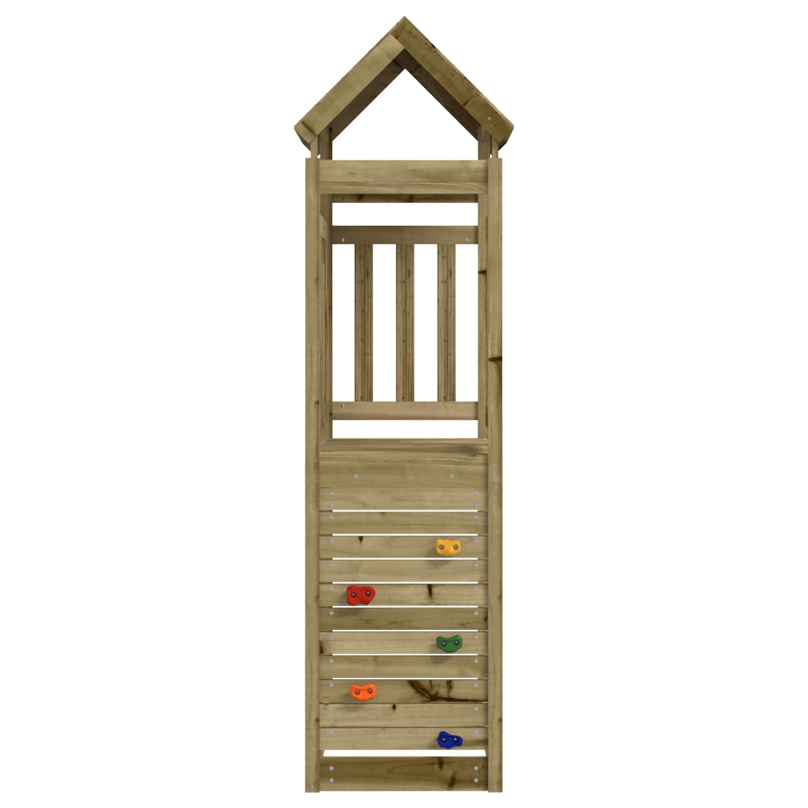 Torre da gioco Vidaxl marrone 53 x 110,5 x 214 cm in legno massiccio impregnato