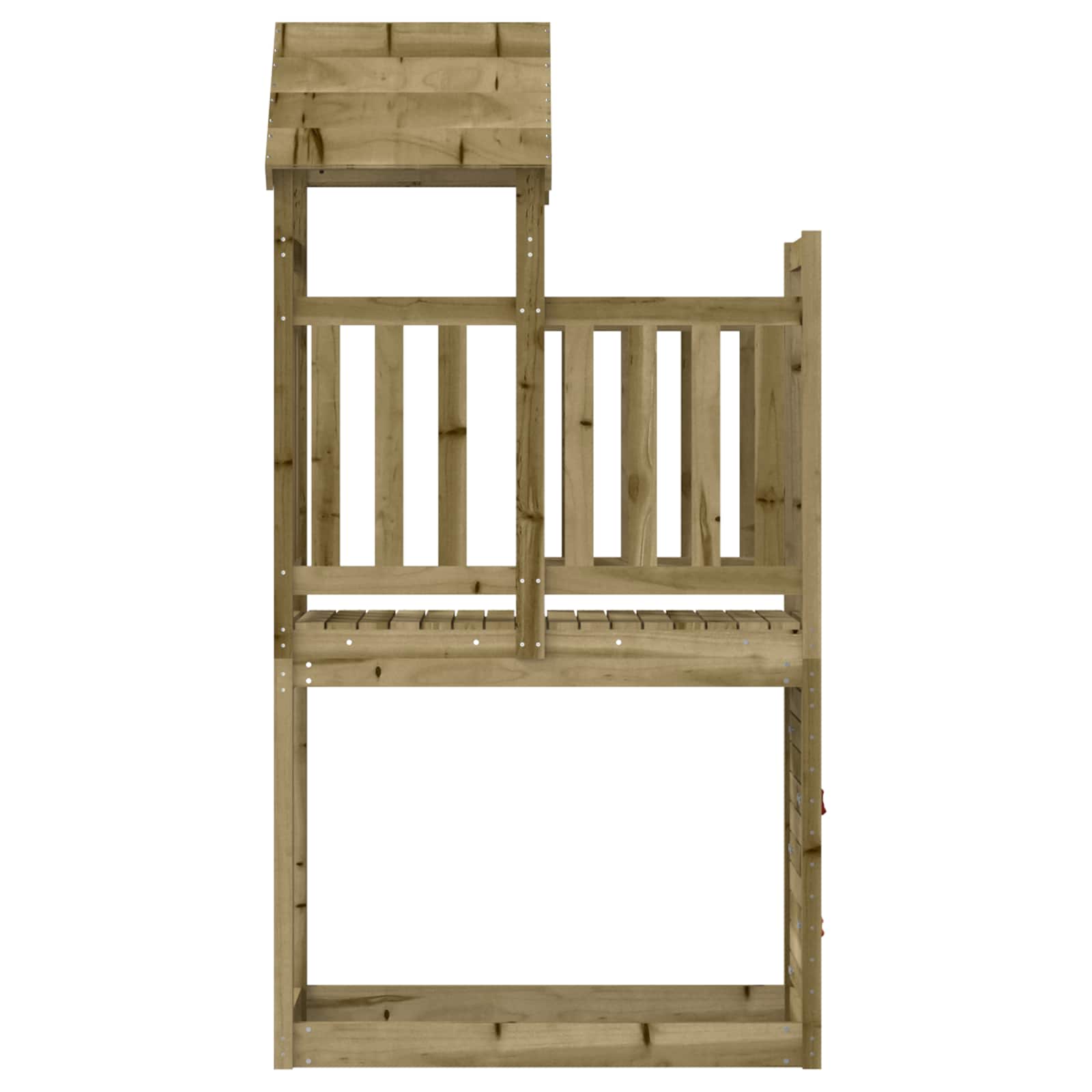 Torre da gioco Vidaxl marrone 53 x 110,5 x 214 cm in legno massiccio impregnato