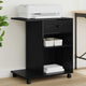 Vidaxl soporte para impresora roble negro liso 60 x 40 x 68,5 cm acabado madera