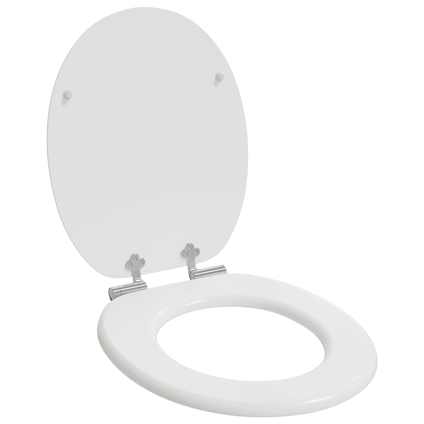 Vidaxx asiento de inodoro con cierre suave tablero MDF blanco 44 x 38 cm