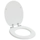 Vidaxx asiento de inodoro con cierre suave tablero MDF blanco 44 x 38 cm