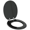 Vidaxx asiento de inodoro con cierre suave tablero MDF negro 44 x 38 cm