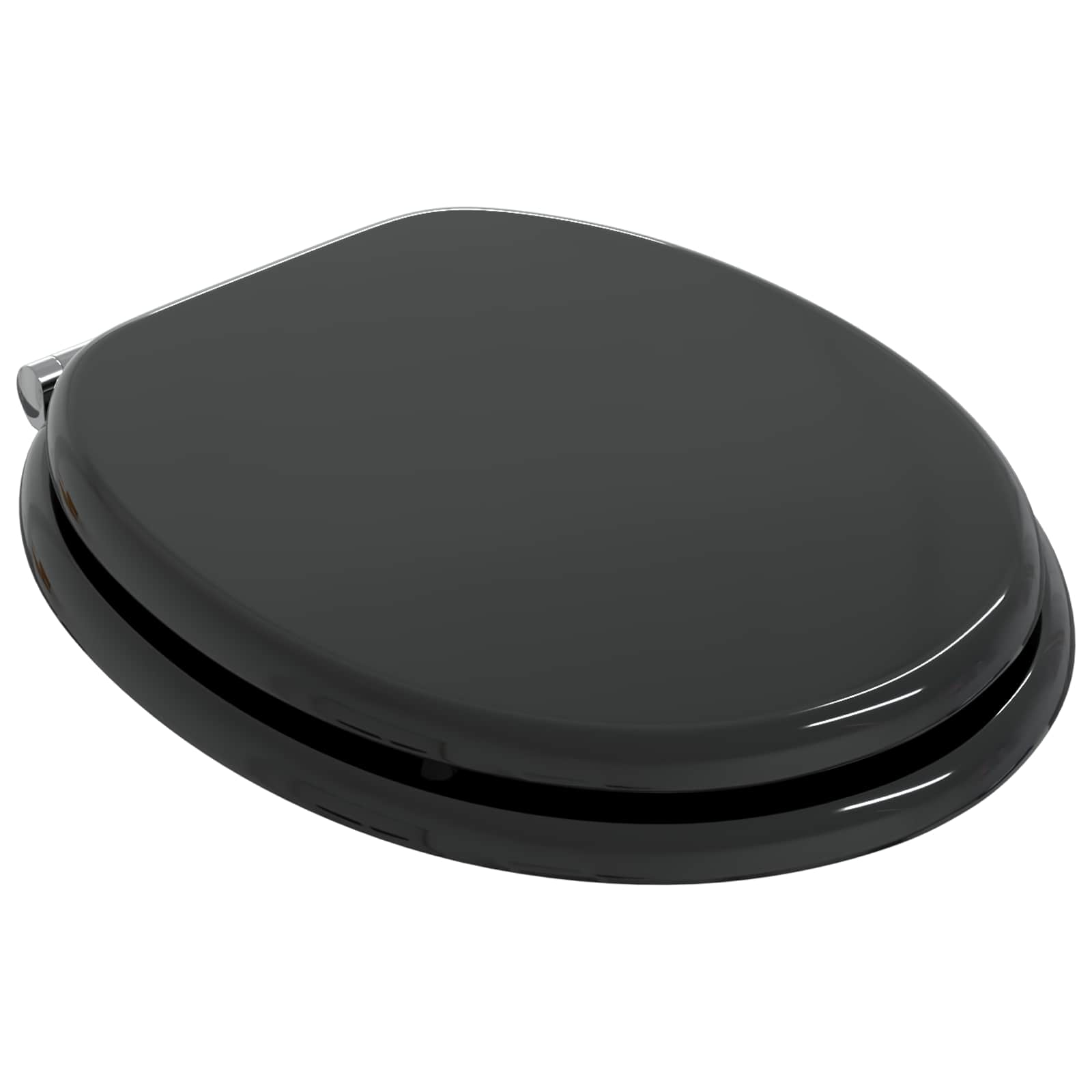Vidaxx asiento de inodoro con cierre suave tablero MDF negro 44 x 38 cm