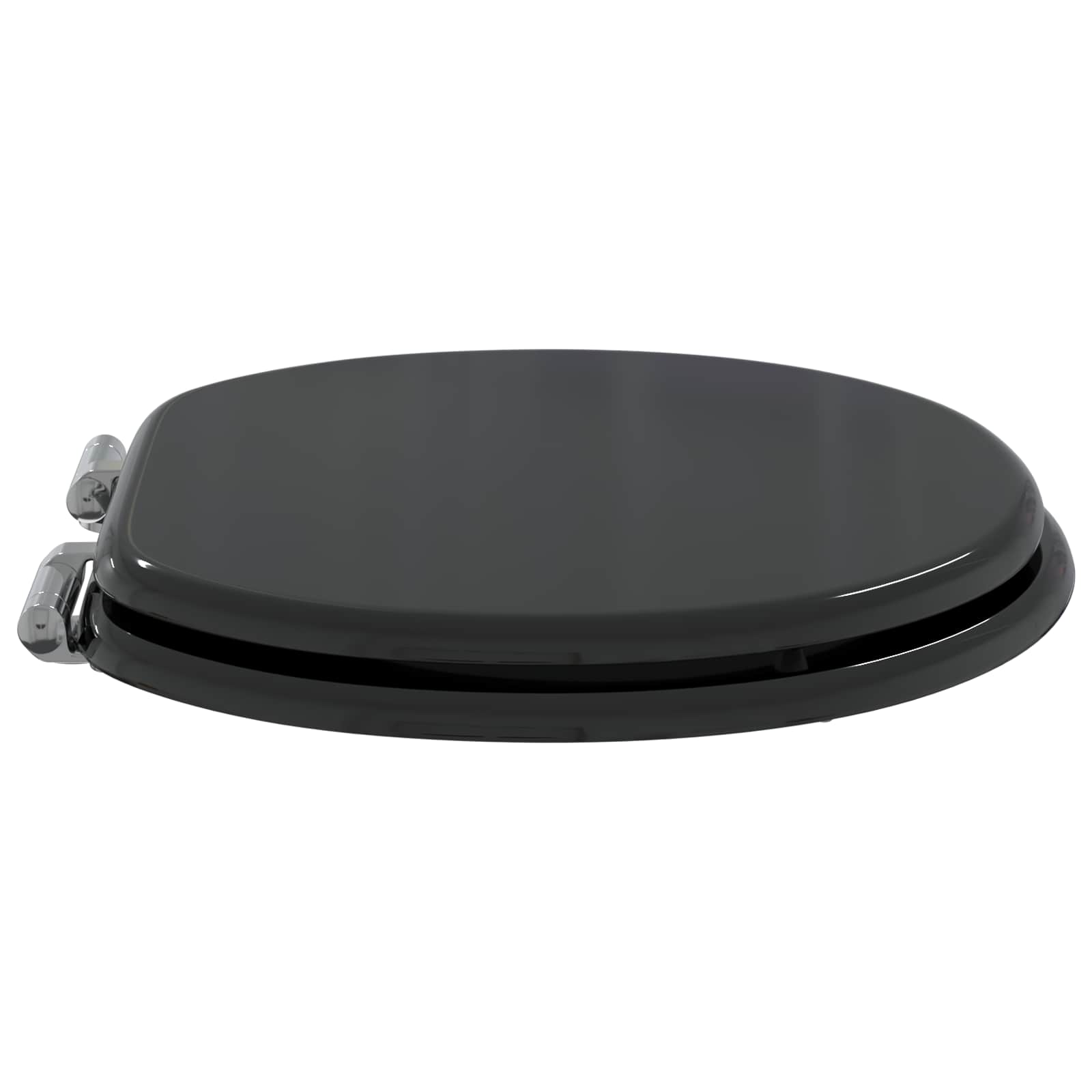 Vidaxx asiento de inodoro con cierre suave tablero MDF negro 44 x 38 cm