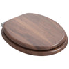 Vidaxx asiento de inodoro con cierre suave tablero MDF marrón 44 x 38 cm