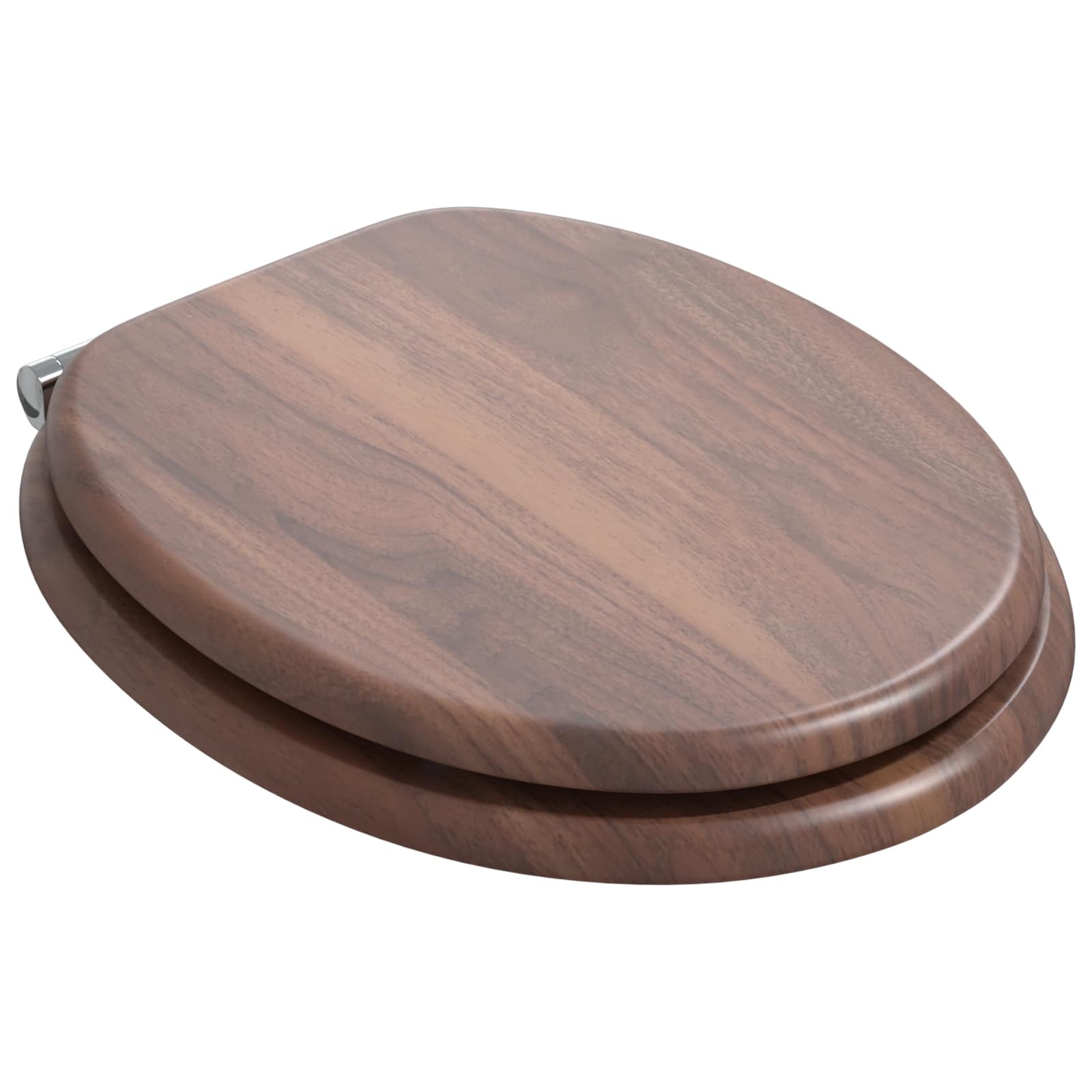 Vidaxx asiento de inodoro con cierre suave tablero MDF marrón 44 x 38 cm
