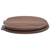 Vidaxx asiento de inodoro con cierre suave tablero MDF marrón 44 x 38 cm