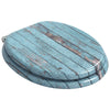 Vidaxx asiento de inodoro con cierre suave azul 44 x 38 cm tablero MDF
