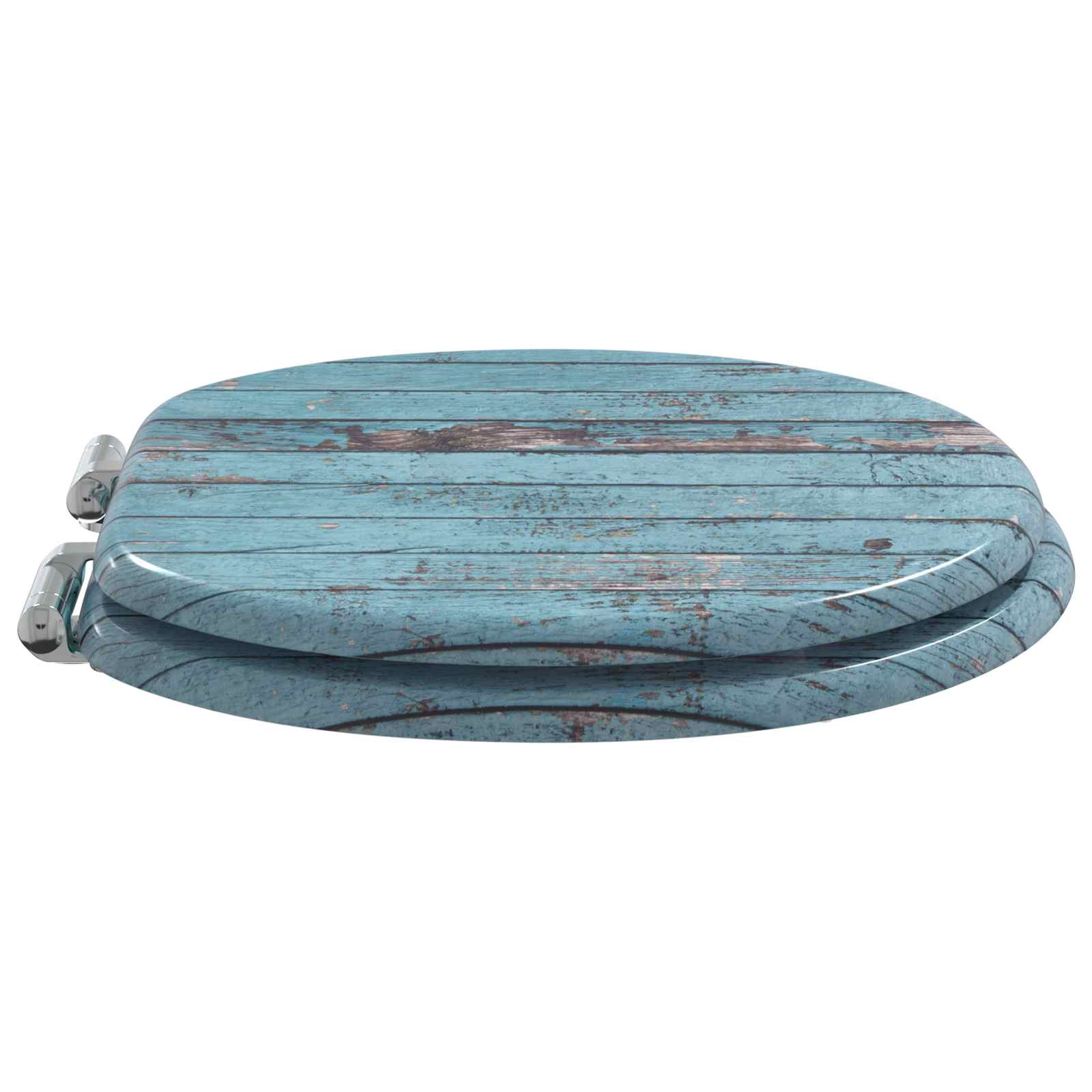 Vidaxx asiento de inodoro con cierre suave azul 44 x 38 cm tablero MDF