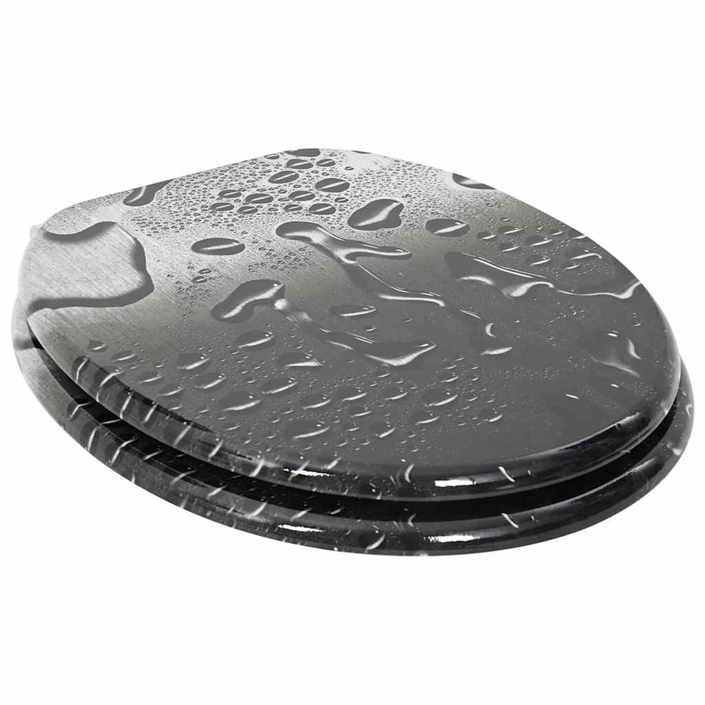 Vidaxx asiento de inodoro con cierre suave tablero MDF gris 44 x 38 cm