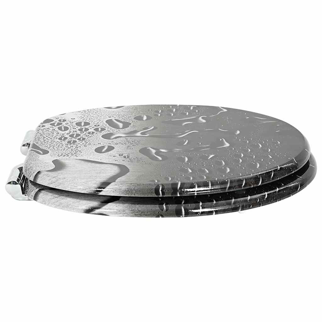 Vidaxx asiento de inodoro con cierre suave tablero MDF gris 44 x 38 cm