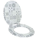 Vidaxx Asiento de inodoro con cierre suave porcelana azul y blanca 44 x 38 cm