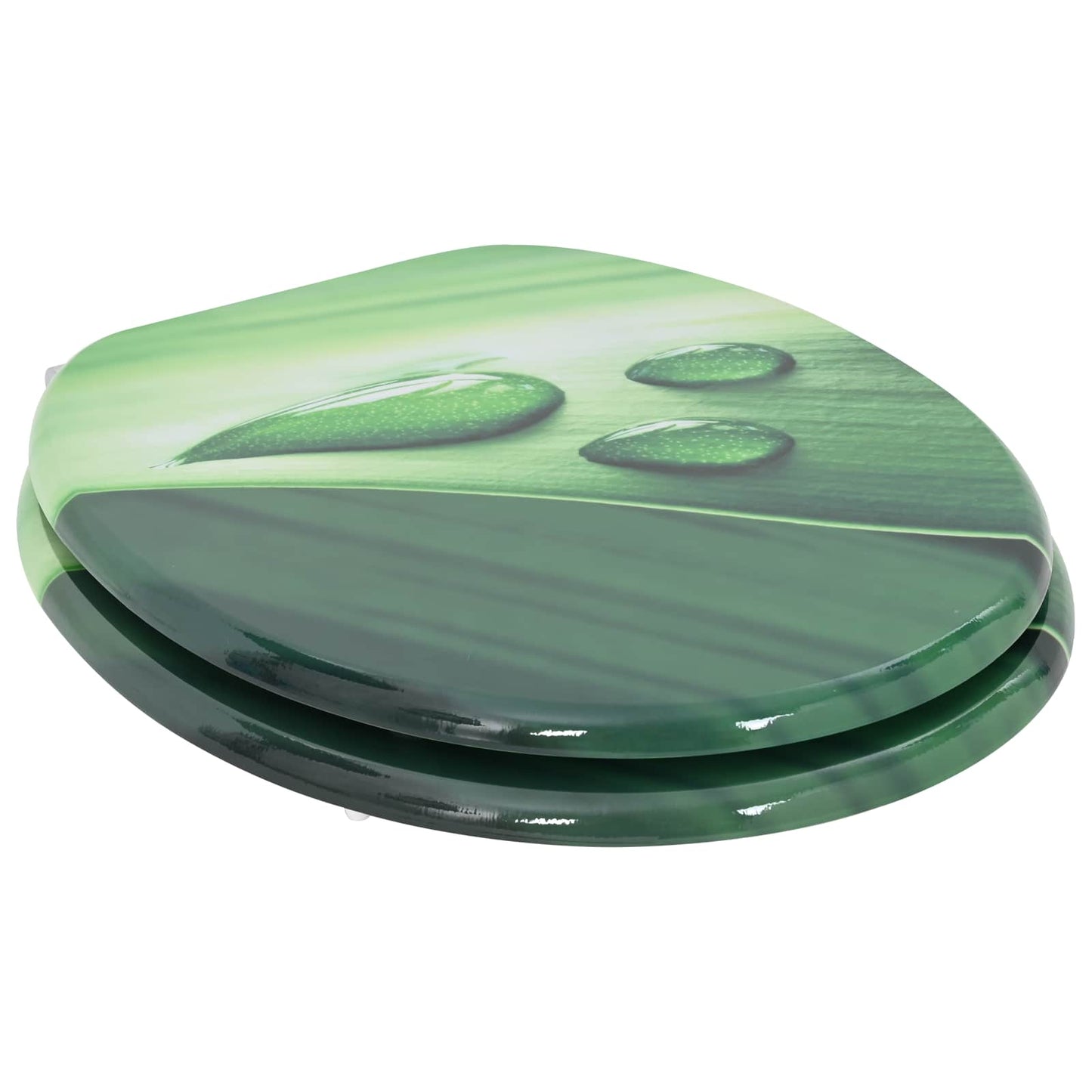 Vidaxx asiento de inodoro con cierre suave caída verde 44 x 38 cm tablero MDF