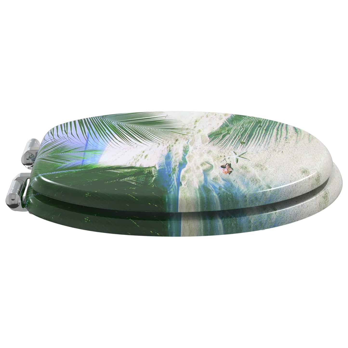 Vidaxx asiento de inodoro con cierre suave tablero MDF verde 44 x 38 cm