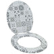 Vidaxx asiento de inodoro con cierre suave tablero MDF gris 44 x 38 cm