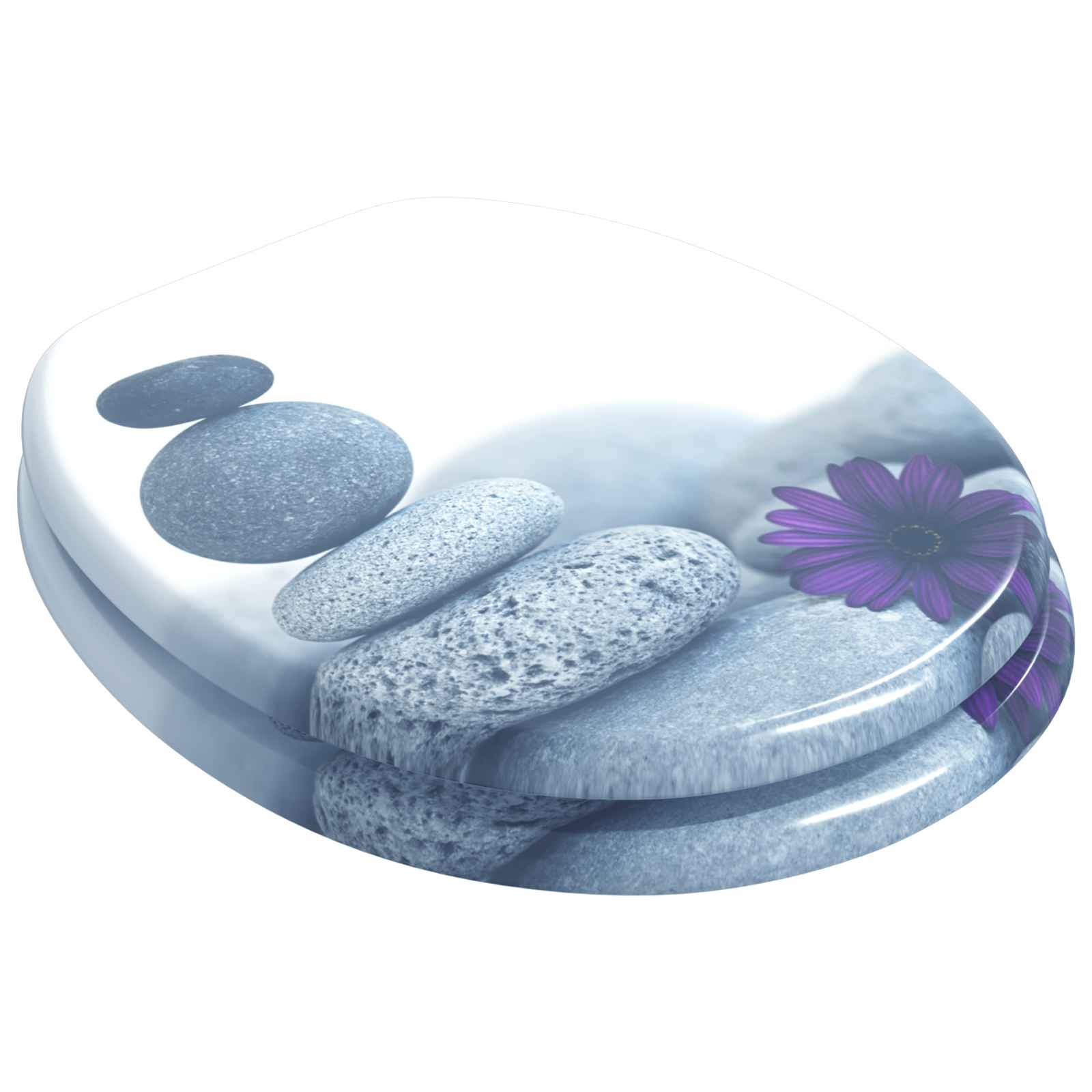 Vidaxx asiento de inodoro con cierre suave tablero MDF gris 44 x 38 cm