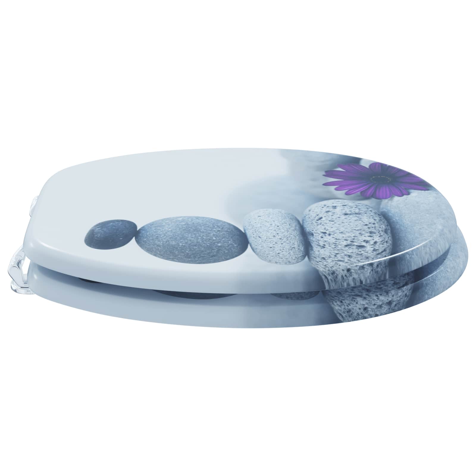 Vidaxx asiento de inodoro con cierre suave tablero MDF gris 44 x 38 cm