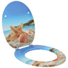 Vidaxx asiento de inodoro con cierre suave tablero MDF azul claro 44 x 38 cm