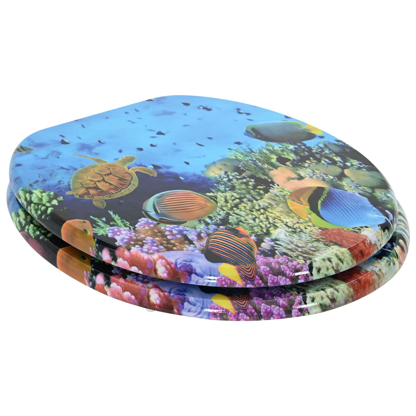 Vidaxx asiento de inodoro con cierre suave azul marino 44 x 38 cm tablero MDF