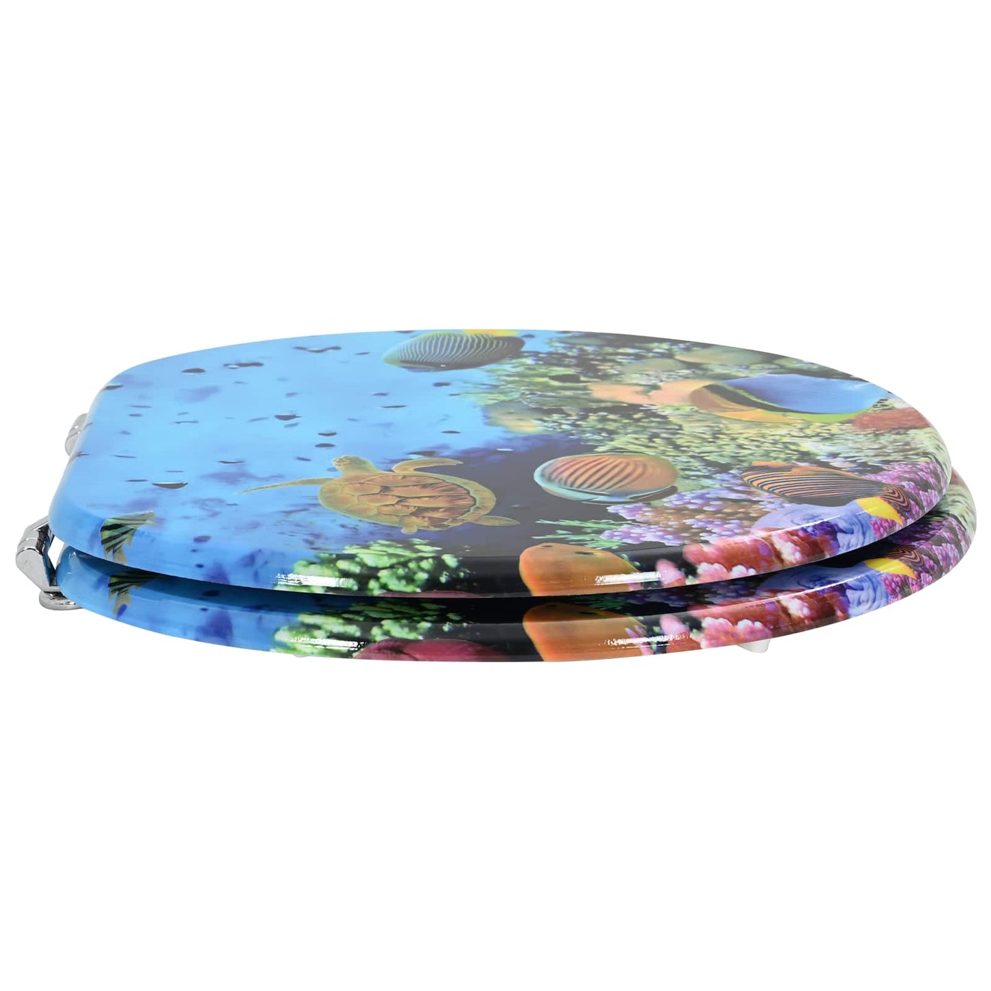 Vidaxx asiento de inodoro con cierre suave azul marino 44 x 38 cm tablero MDF