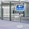 VidaXL piedistallo porta poster argento 33 x 33 x 126 cm PVC e acciaio